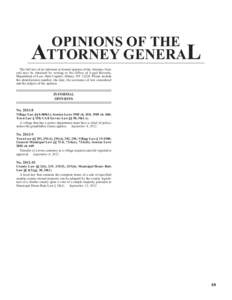 OPINIONS OF THE ATTORNEY GENERAL The full text of an informal or formal opinion of the Attorney General may be obtained by writing to the Office of Legal Records, Department of Law, State Capitol, Albany, NY[removed]Pleas