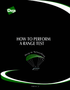 HOW TO PERFORM A RANGE TEST Ne t w o rk