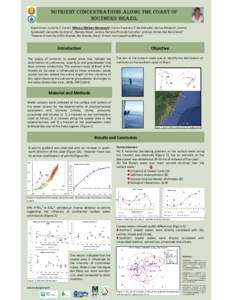 NUTRIENT CONCENTRATIONS ALONG THE COAST OF SOUTHERN BRAZIL Kayla Lima1, Luiza Dy F. Costa1, Mônica Wallner-Kersanach1, Carlos Francisco F. de Andrade1, Karina Attisano1, Camila Sukekava1, Leonardo Contreira1, Mariele Pa