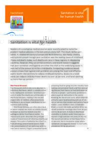 Sanitation is vital for human health INTERNATIONAL YEAR OF  SANITATION