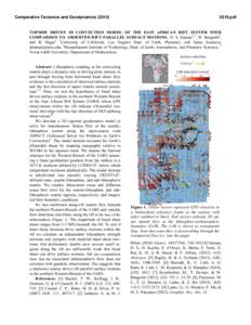 Comparative Tectonics and Geodynamicspdf TOPSIDE DRIVEN 3D CONVECTION MODEL OF THE EAST AFRICAN RIFT SYSTEM WITH COMPARISON TO OBSERVED RIFT-PARALLEL SURFACE MOTIONS. D. S. Stamps1,2, W. Bangerth3,