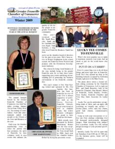 Winter 2009 FENNVILLE CHAMBER RECOGNIZES CITIZEN AND BUSINESS OF THE