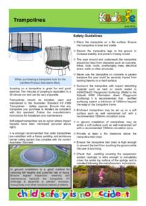 Trampolines  Child Accident Prevention Foundation of Australia June 2014