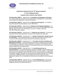 International Accreditation Forum, Inc.  IAF-AM[removed]Page 1 of 7