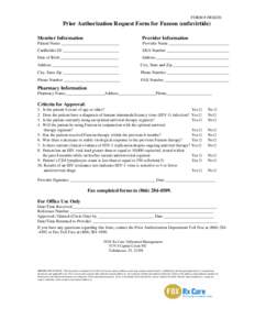 Microsoft Word - Prior Authorization Request Form for Fuzeon.doc
