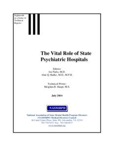 Eighteenth in a Series of Technical Reports  The Vital Role of State
