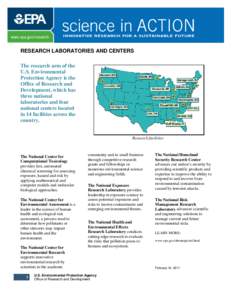 Research Laboratories and Centers Fact Sheet