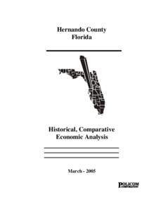 Hernando County Florida Historical, Comparative Economic Analysis