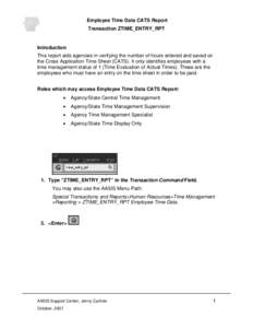 Microsoft Word - Employee Time Data CATS Report.doc