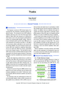 Trucks Shigeo Harada1） 1）Isuzu Motors Overall Trends 1 Introduction　　 　　　　　　　　　　　　　