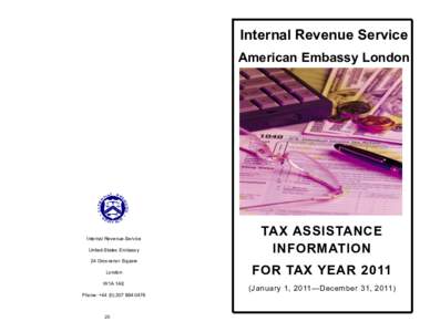 Internal Revenue Service American Embassy London Internal Revenue Service United States Embassy 24 Grosvenor Square