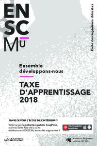 École des ingénieurs chimistes  Ensemble développons-nous  TAXE