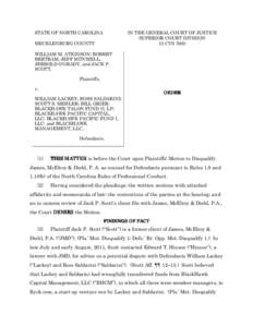 Microsoft Word - Order - Motion to Disqualify FINAL.doc