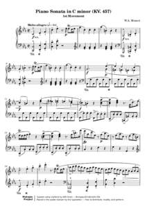 Piano Sonata in C minor �. 457