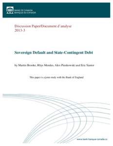 Sovereign Default and State-Contingent Debt