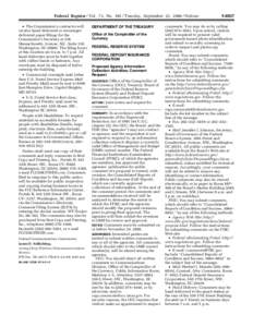 Federal Register / Vol. 73, No[removed]Tuesday, September 23, [removed]Notices • The Commission’s contractor will receive hand-delivered or messengerdelivered paper filings for the Commission’s Secretary at 236 Massac