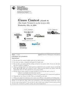 Canadian Mathematics Competition An activity of the Centre for Education in Mathematics and Computing, University of Waterloo, Waterloo, Ontario