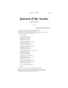 FEBRUARY 5, [removed]Journal of the Senate SIXTEENTH DAY