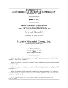 UNITED STATES SECURITIES AND EXCHANGE COMMISSION Washington, D.C[removed]FORM 6-K REPORT OF FOREIGN PRIVATE ISSUER