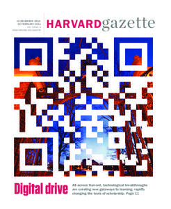 16 DECEMBER[removed]FEBRUARY 2011 VOL. CVI NO. 8 NEWS.HARVARD.EDU/GAZETTE HARVARD gazette