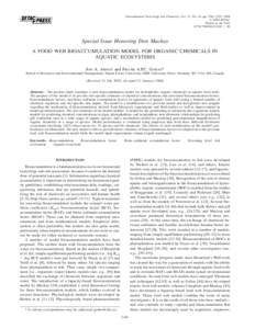 Environmental Toxicology and Chemistry, Vol. 23, No. 10, pp. 2343–2355, 2004 q 2004 SETAC Printed in the USA[removed] $[removed]Special Issue Honoring Don Mackay