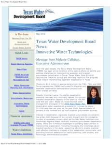 Texas Water Development Board News, May 2012