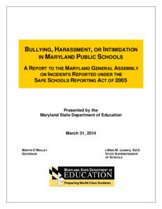 Bullying Report for GA 2006