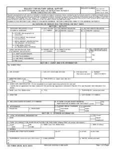 DD Form 2535, Request for Military Aerial Support, August 2003