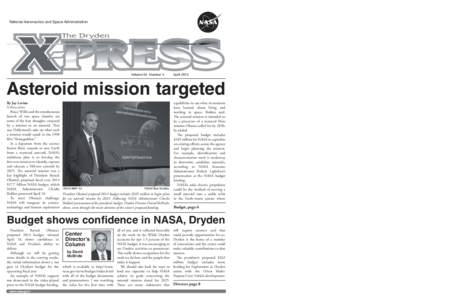 National Aeronautics and Space Administration  Volume 55 Number 4 April 2013