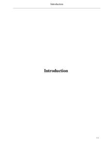 Introduction  Introduction 1-1