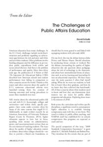 Alternative education / Philosophy of education / National Association of Schools of Public Affairs and Administration / Service-learning / E-learning / Rutgers University School of Public Affairs and Administration / Center for Engaged Democracy / Education / Knowledge / Public policy schools