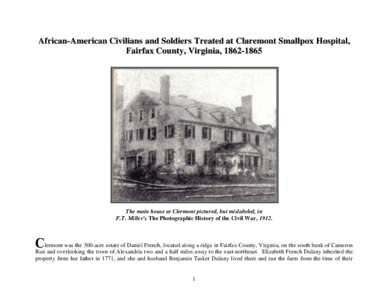 African American Civilians Treated at Claremont Smallpox Hospital,