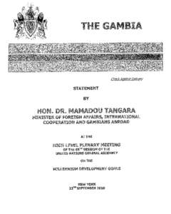 THE GAMBIA  CheclcAgainst Delivew STATEMENT