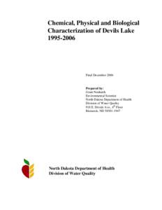 Chemical, Physical and Biological Characterization of Devils Lake[removed]Final December 2006