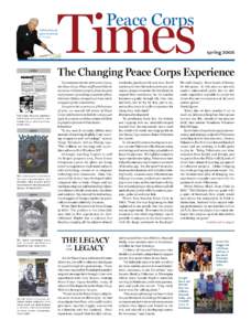 Times Peace Corps Celebrating 45 years of service back page