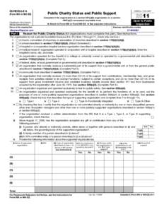 2011 Form 990 or 990-EZ (Schedule A)