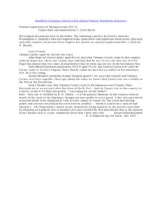 Southern Campaign American Revolution Pension Statements & Rosters Pension Application of Thomas Carney R1711 Transcribed and annotated by C. Leon Harris [No original docum ents were in the folder. The following report i