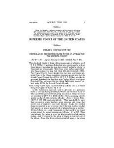 James v. United States / Sykes v. United States / Felony / Armed Career Criminal Act / Chambers v. United States / Burglary / Begay v. United States / Habitual offender / Taylor v. United States / Law / Criminal law / Crimes