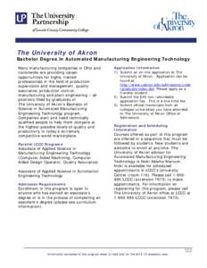 North Central Association of Colleges and Schools / Manufacturing engineering / Engineering technologist / Science / Automation / University of Akron / Technology / Engineering / Manufacturing