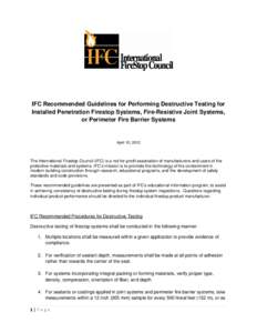 Microsoft Word - IFC Recommended Guidelines for Performing Destructive Testing for Installed Penetration Firestop Systems_Final