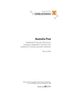 Australia Post: Community polling practices
