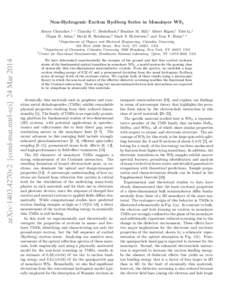 Non-Hydrogenic Exciton Rydberg Series in Monolayer WS2 Alexey Chernikov,1, ∗ Timothy C. Berkelbach,2 Heather M. Hill,1 Albert Rigosi,1 Yilei Li,1 Özgur B. Aslan,1 David R. Reichman,2 Mark S. Hybertsen,3 and Tony F. He