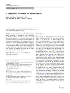 Phylogenetics / Biological nomenclature / Pollinators / Scientific classification / Trochilinae / Trochilus / Mountaingem / Hermit / Phylogenetic nomenclature / Taxonomy / Science / Hummingbirds