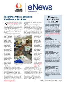 November[removed]Teaching Artist Spotlight: Kathleen N.M. Kam  K