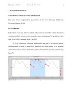 Manual básico de PRAAT  ANÁLISIS DEL TONO (PITCH) 1