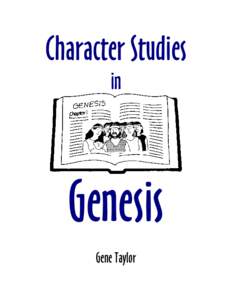 Character Studies in Genesis Gene Taylor