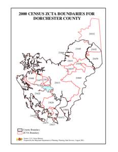 2000 CENSUS ZCTA BOUNDARIES FOR DORCHESTER COUNTY[removed]