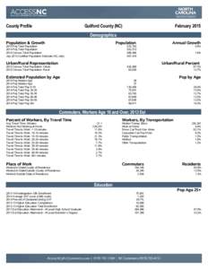 County Profile  Guilford County (NC) February 2015