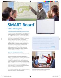 TM  SMART Board Tablica interaktywna Efektywne narzędzia umożliwiające wyjście zza biurka W świecie biznesu dominuje praca grupowa. Aby osiągnąć sukces,