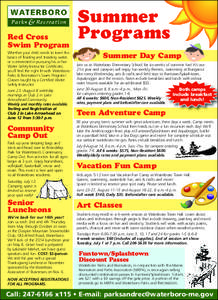 Red Cross Swim Program Whether your child needs to learn the